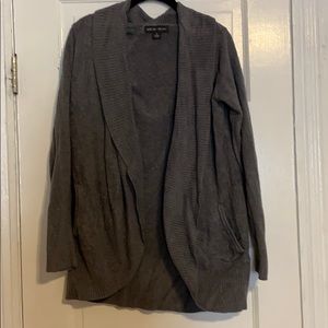 Barefoot dreams cardigan, grey, size medium